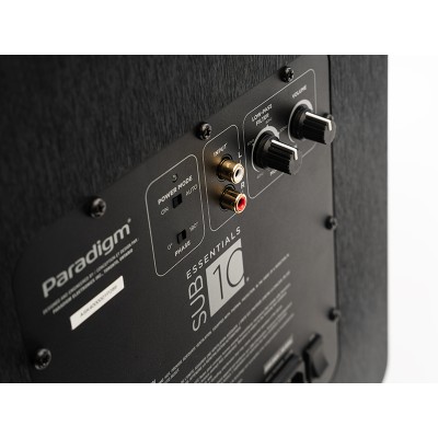 Subwoofer activo Paradigm Essentials Sub 10 con suspensión neumática negra