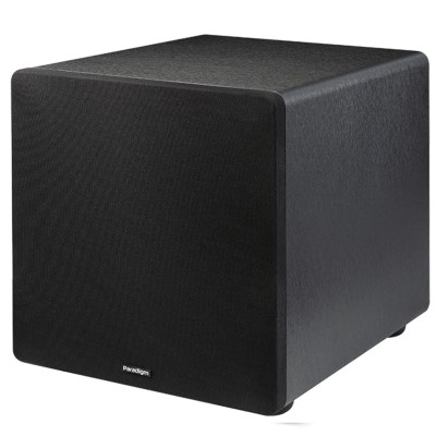 Aktywny subwoofer Paradigm Essentials Sub 12 z zawieszeniem pneumatycznym w kolorze czarnym