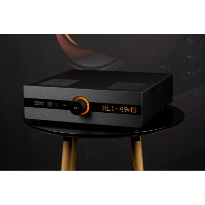 <p>Quattro prodotti in un unico alloggiamento: un amplificatore di potenza ibrido in classe A/AB, un preamplificatore phono, un 