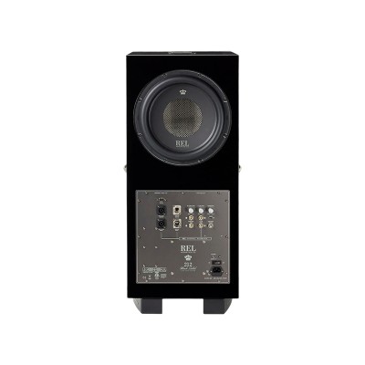 REL Acoustics 212 Black Label Czarny wzmacniacz subwoofera