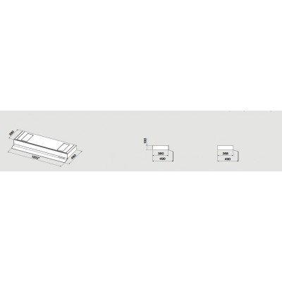 Falmec Shelf, campana de filtro de pared de 120 cm con panel personalizable.