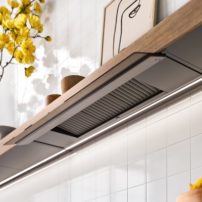Hotte aspirante murale Falmec Shelf 120 cm avec panneau personnalisable