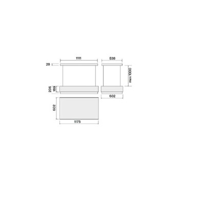 Falmec Levante Inselhaube 120 cm, mattes Graphitglas