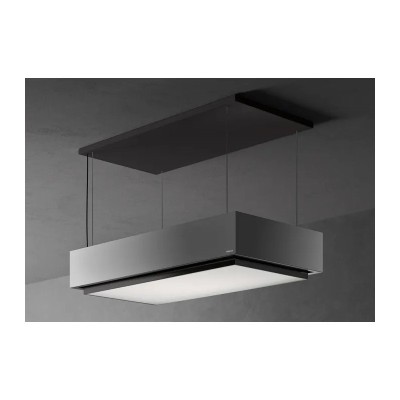 Falmec Levante Inselhaube 120 cm, mattes Graphitglas