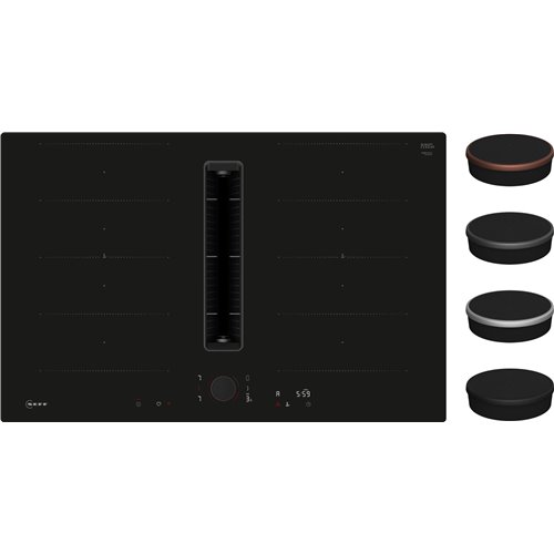 Neff v68pyx4b0 N90 piano cottura induzione con aspirazione 80 cm nero mat filotop NC