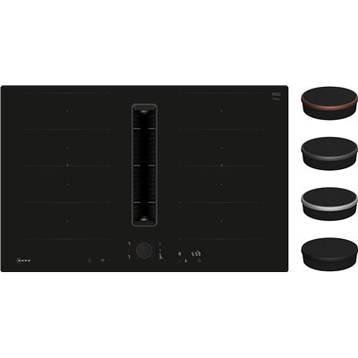 Neff v68pyx4b0 N90 piano cottura induzione con aspirazione 80 cm nero mat filotop NC