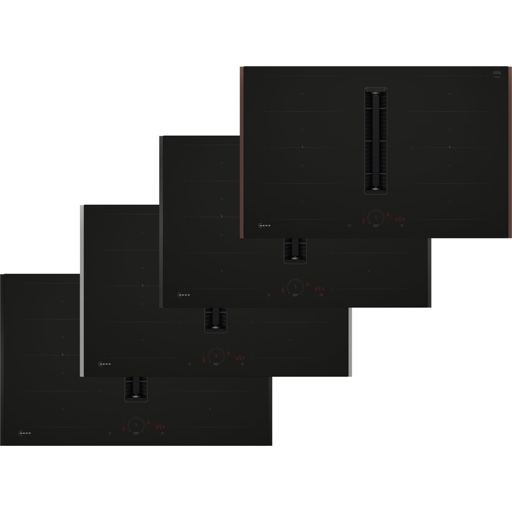Neff v68yhl4b0 N70 piano cottura induzione con aspirazione 80 cm nero mat NC