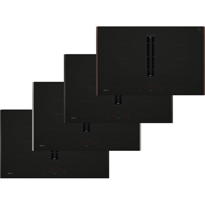 Neff v68yhl4b0 N70 piano cottura induzione con aspirazione 80 cm nero mat NC