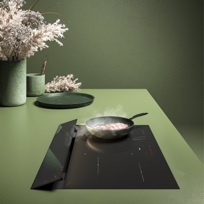 Falmec Brera induction hob with integrated hood 75 cm glossy black