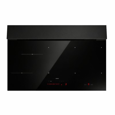 Plaque à induction Falmec Brera avec hotte intégrée 75 cm noir brillant