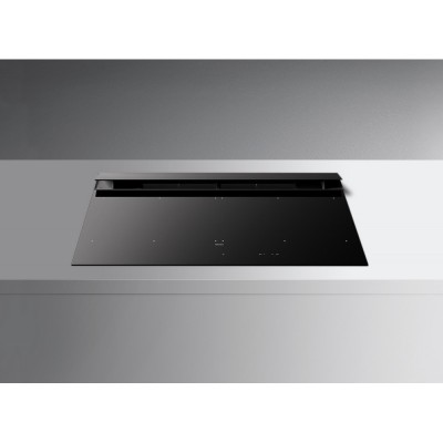 Falmec Brera Induktionskochfeld mit integrierter Dunstabzugshaube, 90 cm, glänzend schwarz