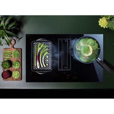 Falmec Quantum Pro Easy Induktionskochfeld mit integrierter Dunstabzugshaube, 84 cm, schwarz
