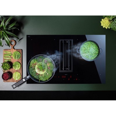 Plaque à induction Falmec Quantum Pro Easy avec hotte intégrée 84 cm noire