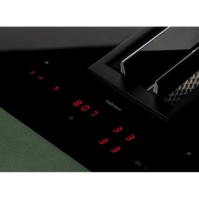 Plaque à induction Falmec Quantum Pro Easy avec hotte intégrée 84 cm noire