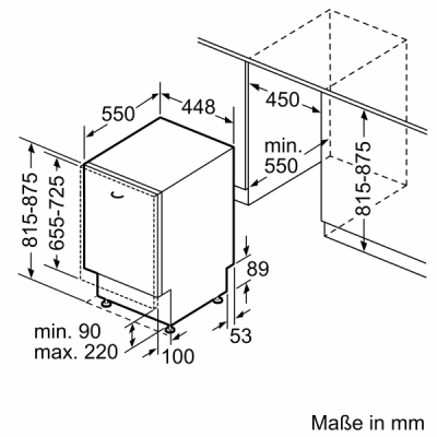 Lave-vaisselle Neff s857ymx12e N70 entièrement intégrable 45 cm