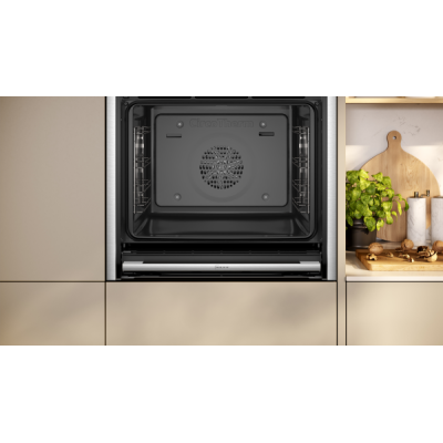 Neff B54CR31N0 N70 60 cm Einbaubackofen, schwarz - Edelstahl, Slide & Hide