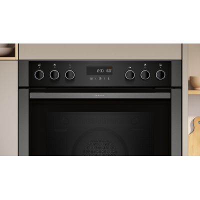 Neff e2ach7ag4 N50 60 cm Einbau-Pyrolyseofen, Schwarz und Graphit