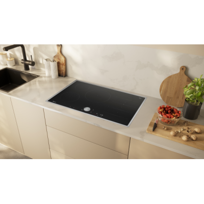 Neff T68STV4L0 N90 80 cm Induktionskochfeld, schwarz, mit Edelstahlrahmen