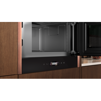 Horno microondas empotrable Neff nr9wr21y1 N70, 38 cm de altura, negro, NC