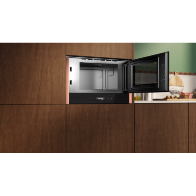 Horno microondas empotrable Neff nr9wr21y1 N70, 38 cm de altura, negro, NC