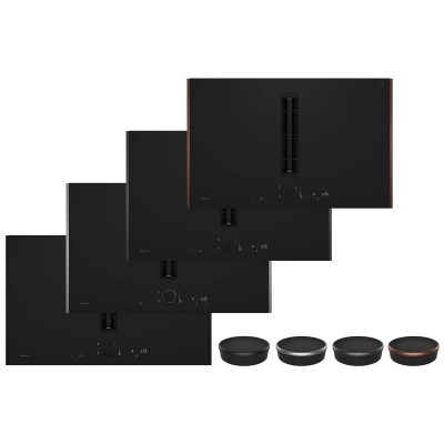 Plaque à induction Neff v68yyx4b0 N90 avec hotte intégrée 80 cm noir mat NC