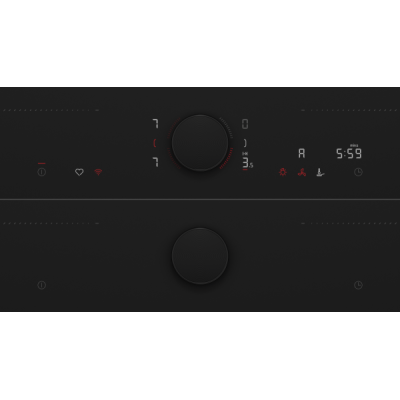 Neff v68pyx4b0 N90 induction hob with integrated hood 80 cm matt black flush-mounted NC