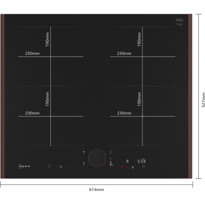 Plaque à induction Neff t66yyy4b0 N90 60 cm noir mat NC