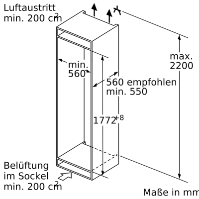 Neff gi7815ne0 N90 Einbaugefrierschrank h 178 cm NC