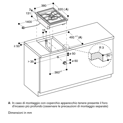 Gaggenau vg415115f table de cuisson à gaz 38 cm acier inoxydable