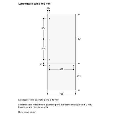 Réfrigérateur-congélateur encastrable Gaggenau rvb477190, hauteur 75,6 cm, 212,3 cm