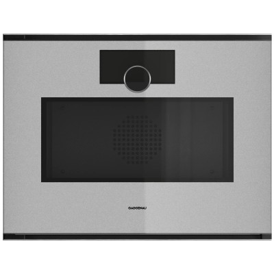 Horno microondas empotrable Gaggenau gm250130, altura 45 cm, plata esterlina