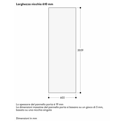 Congelador vertical empotrable de una puerta Gaggenau RVF467190, altura 212 cm.