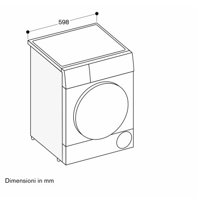 Gaggenau wt260166 9 kg 60 cm freestanding tumble dryer, white and black
