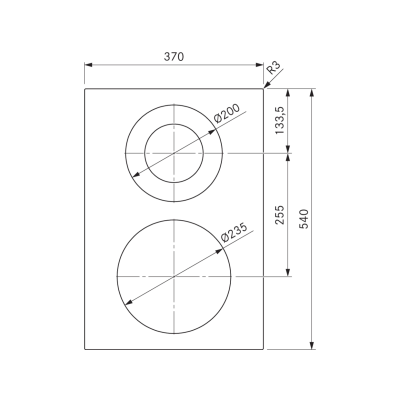 Bora pkch3 Professional 3.0 Hyper domino modular hob 37 cm black