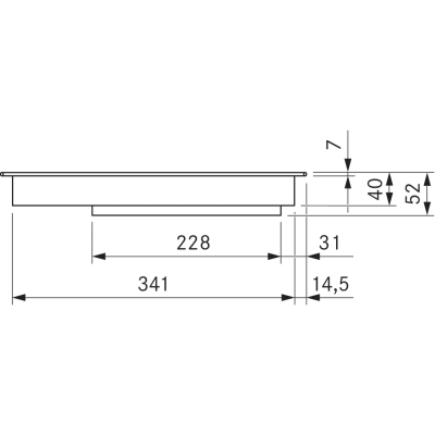 Bora PKI3AB Professional 3.0 modulares Domino-Induktionskochfeld 37 cm, komplett schwarz
