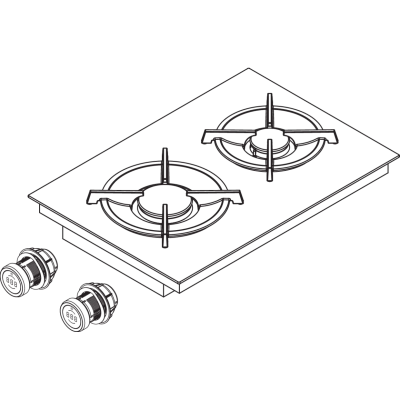 Placa de gas modular domino Bora pkg3ab Professional 3.0 de 37 cm, totalmente negra.