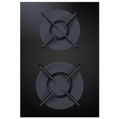 Placa de gas modular domino Bora pkg3ab Professional 3.0 de 37 cm, totalmente negra.