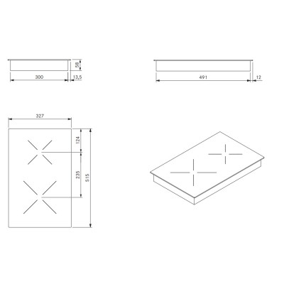 Bora cki Classic 2.0 modular domino induction hob 32 cm