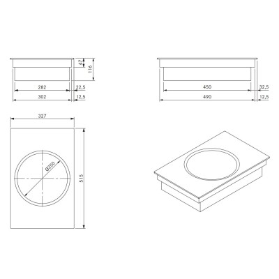 Plaque de cuisson à induction modulaire Bora ckiw Classic 2.0 avec wok domino 32 cm