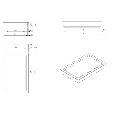Plaque Teppanyaki modulaire Bora ckt Classic 2.0 en acier inoxydable de 32 cm