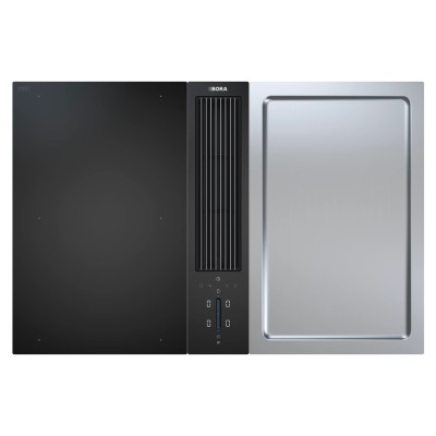 Plaque à induction Bora cka2fit Classic 2.0 + plaque teppanyaki avec couvercle 77 cm