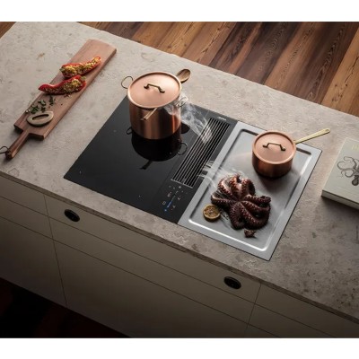 Placa de inducción Bora cka2fit Classic 2.0 + plancha teppanyaki con campana extractora de 77 cm