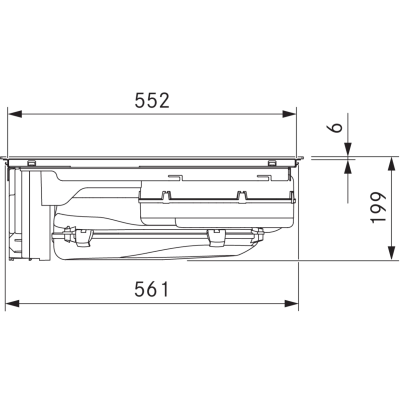 Bora pursa2r S Pure induction hob with integrated extraction 58 cm matt black