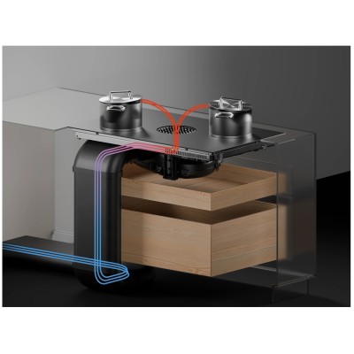 Plaque à induction Bora pura2 Pure avec hotte intégrée 76 cm