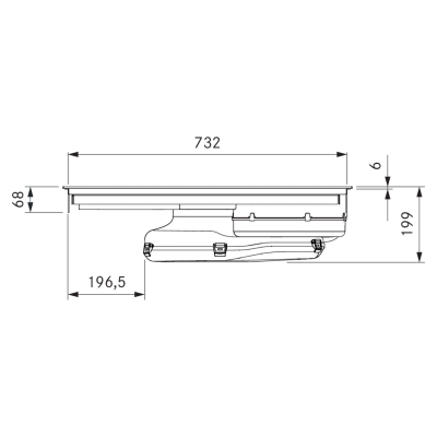 Bora purmu2 M Pure Induktionskochfeld mit 76 cm Dunstabzugshaube