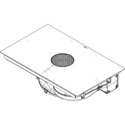 Bora puxa2r X pure induction hob with extractor hood 83 cm matt black