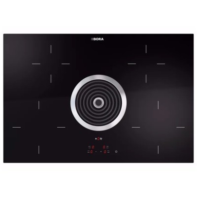 Bora bha Basic Hyper Kochfeld mit Dunstabzugshaube 76 cm Hochglanzschwarz