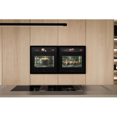 Four vapeur professionnel encastrable Bora xbo 60 cm avec façade en verre noir