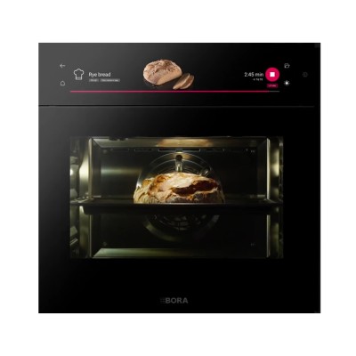 Bora xbo 60cm built-in professional steam oven with black glass
