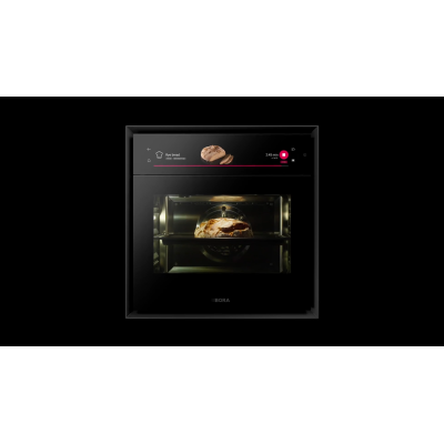 Four vapeur professionnel encastrable Bora xbo 60 cm avec façade en verre noir